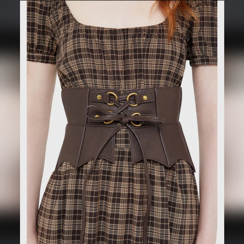 Killstar Dark Brown Corset Belt - Picture 2 of 5